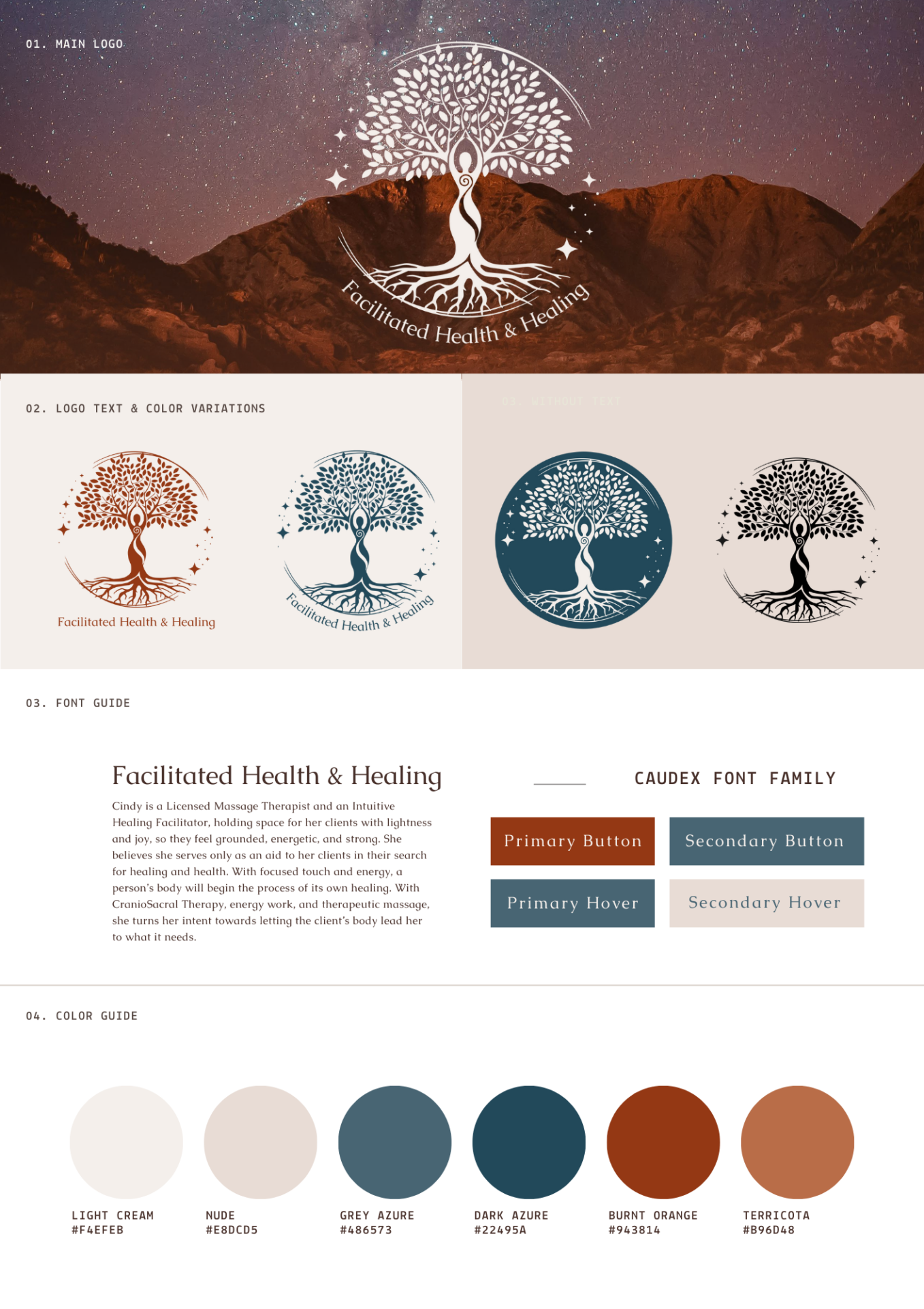 Facilitated health and Healing Logo and branding